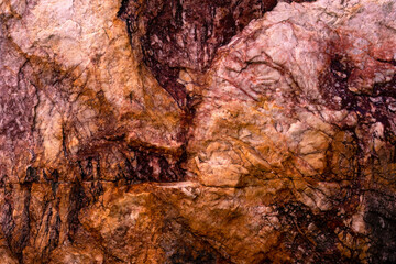 Textured silica and quartz rocks with nickel formations