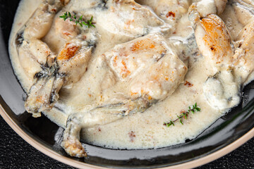 frog legs food French cuisine second course shriveled Cooking appetizer meal food snack on the table copy space food background