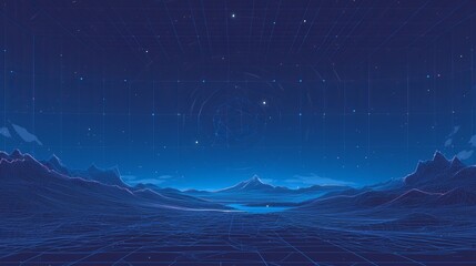 Wireframe landscape background