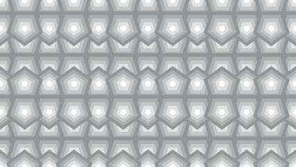 A pattern of pentagon and shades of gray