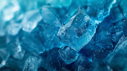 Obraz premium Geometric blue ice texture background