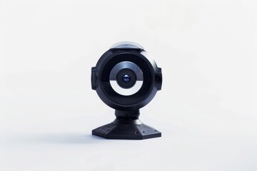 White isolated webcam facing viewer