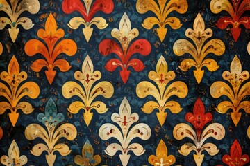 Damask seamless emboss pattern background. classical luxury old damask ornament, royal victorian seamless texture . - obrazy, fototapety, plakaty