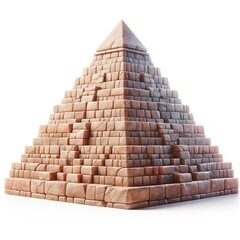 pyramid of gold on white