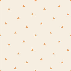 Seamless pattern with orange triangles