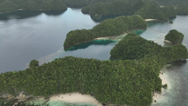 Aerial video of green areas Socorro Philippines