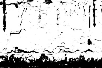 Vintage Grunge Texture: Weathered Black and White Painted Wall