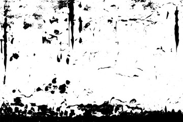 Vintage Grunge Texture: Weathered Black and White Painted Wall