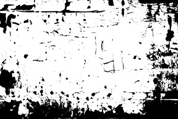 Vintage Grunge Texture: Weathered Black and White Painted Wall