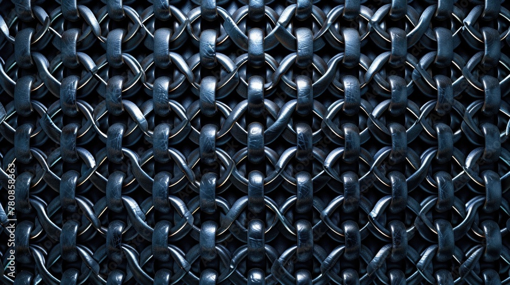 Poster detailed view of a chain link fence, suitable for security or industrial concepts