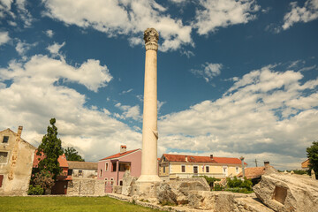 Old roman ruins in town of Nin, Dalmatia, Croatia