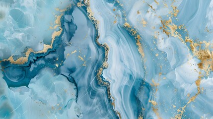 Luxury marble and gold abstract background texture. Aqua Menthe, Phantom Blue,Indigo ocean blue marbling with natural luxury style swirls of marble and gold powder - obrazy, fototapety, plakaty