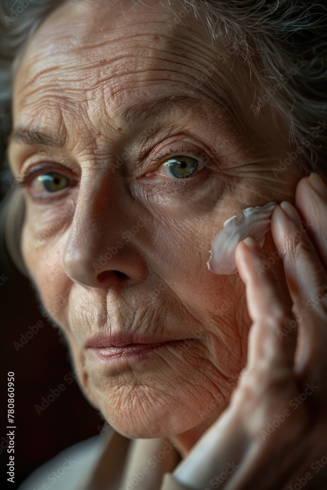 Poster Close up of a person using a cell phone. Suitable for communication concepts