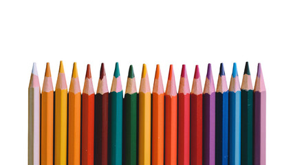 color pencils isolated on white background
