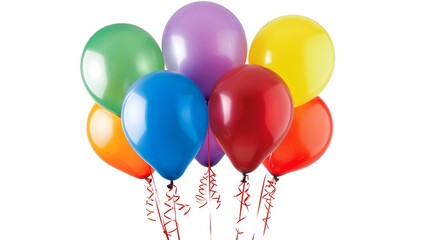 A bundle of colorful balloons