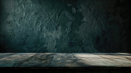 Simple wooden table placed in front of a green wall, suitable for various interior design concepts