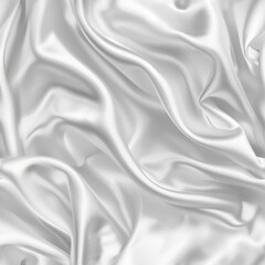 Naklejka premium Close up of a white satin fabric, perfect for fashion or textile backgrounds