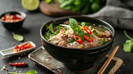 Vietnamese dish Pho soup.