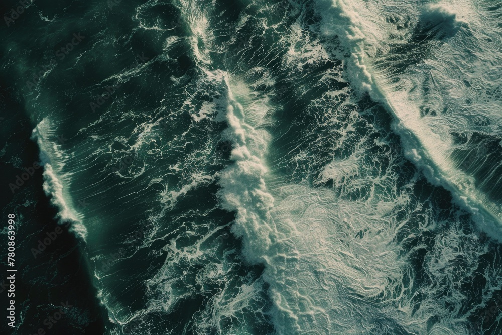Poster aerial view of a body of water, suitable for various design projects