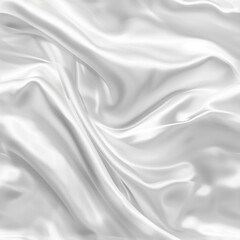 Naklejka premium Detailed view of a white silk fabric. Ideal for fashion or textile design projects