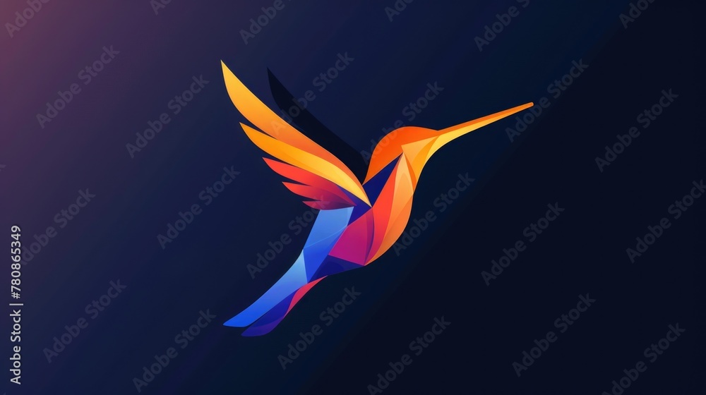 Poster A vibrant bird soaring through the sky. Suitable for various projects