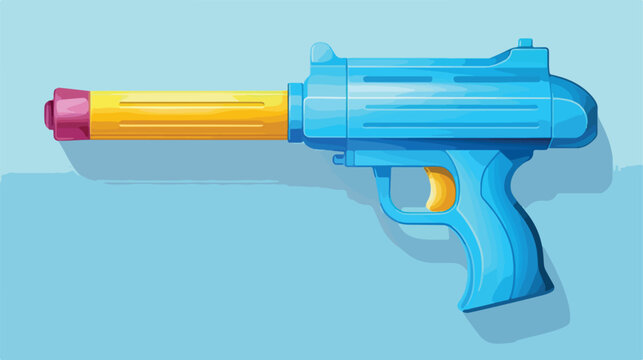3 D illustration of water gun icon 2d flat cartoon