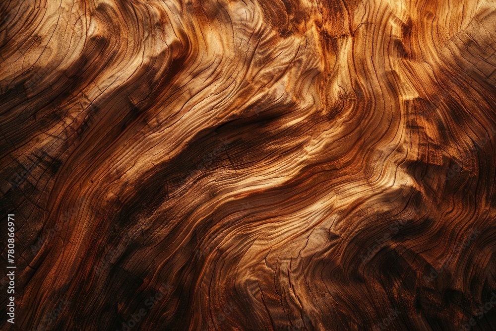 Poster detailed view of a textured wood grained surface, suitable for backgrounds and textures