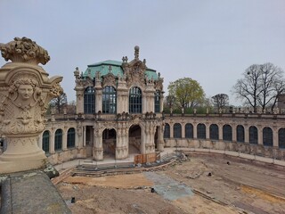 Renovation in Zwinger palace Dresden Germany march 2024.