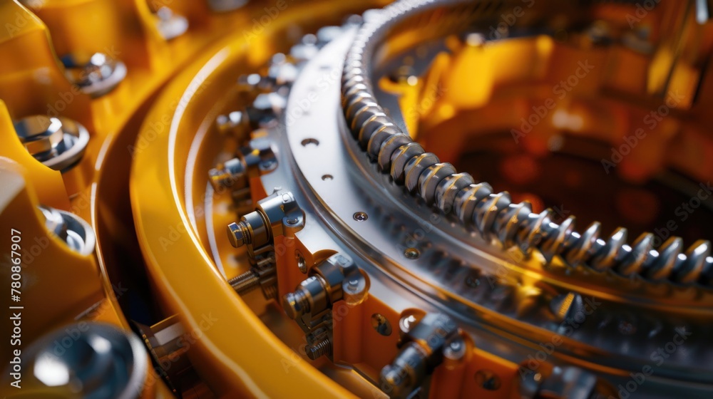 Aufkleber detailed close up of a machine with gears. ideal for industrial concepts
