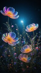 Obraz premium Magical night flowers