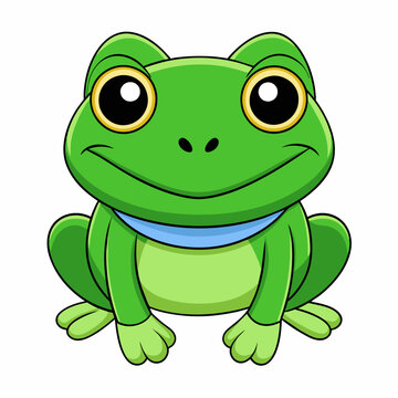 Cartoon Frog Vector Illustration