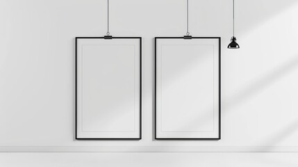 A detailed mock-up of a white hanging poster