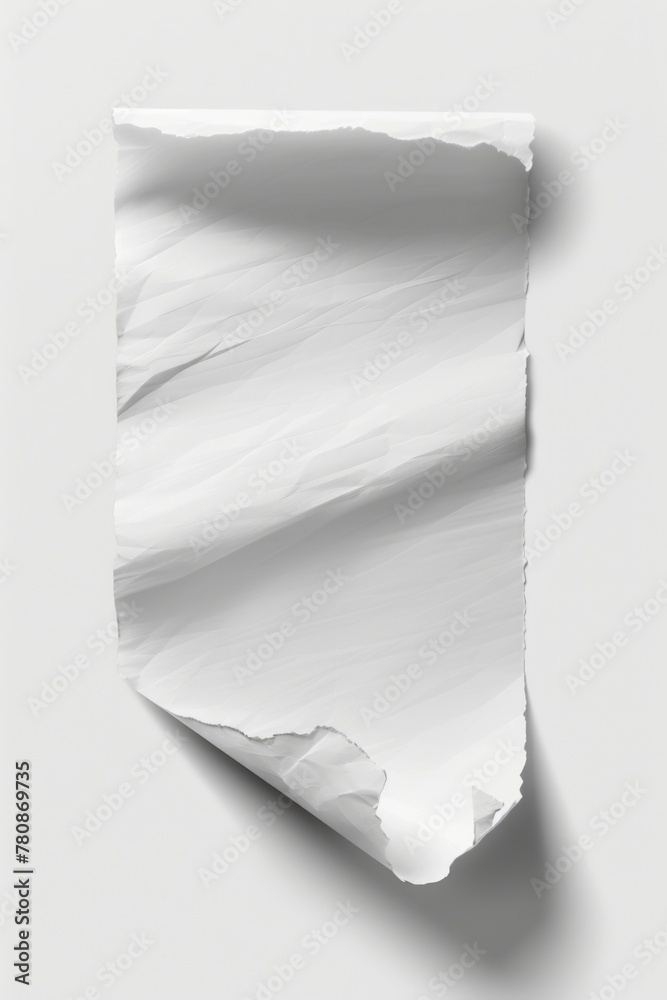 Aufkleber simple white paper on plain surface, versatile for various projects