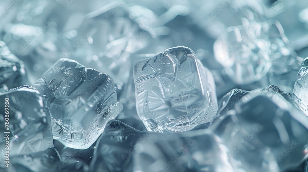 Poster a pile of ice cubes. perfect for various beverage concepts