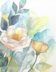 fondo de flores en acuarela - watercolor flowers background