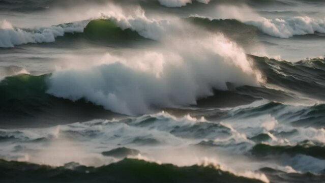sea ​​waves, ai generated video
