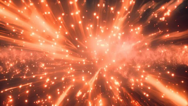 Colorful Fireworks Illuminating the Night Sky at a Festive Event, An abstract firework display captured at the moment of explosion, AI Generated