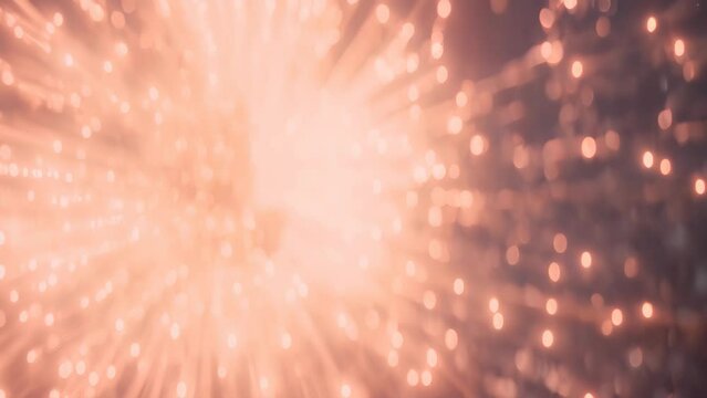 A stunning close-up view capturing the vibrant sparks of a firework exploding in the night sky, An abstract firework display captured at the moment of explosion, AI Generated