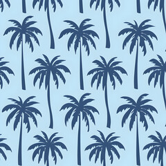 **Minamilistist Hawaii repeating pattern of palm trees, Vector graphic, simple design, Flat, single color** 