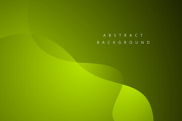 Fototapeta premium Green wave layer overlap color abstract background. Vector illustration 