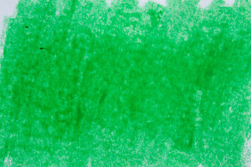 Green crayon paint texture as background, copy space