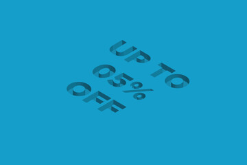 05% Discount on Super promotion. Super sale business banner on blue background. Vector illustration Eps Cs6.