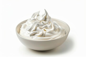 Sour cream on white background