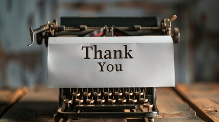 A Vintage Typewriter with Message