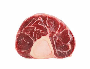 Fotobehang Piece of raw beef meat isolated on white © New Africa