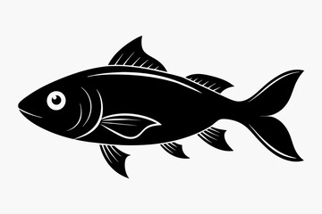 Bile fish silhouette black vector illustration