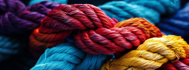 Together, diverse teamwork strength support unity communicate team rope connect partnership , Empower power cooperation background color concept symbolizing the power and strength community. pride