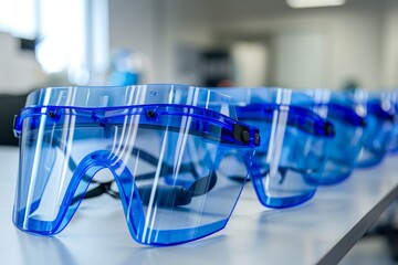 3D printed face shields with transparent plastic attached Homemade PPE donated to healthcare workers amid COVID 19