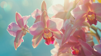 Pastel Orchid Bouquet, Dreamy Floral Elegance, Soft Light