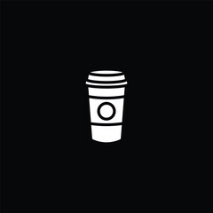 Original vector illustration. The icon of hot coffee in a paper cup.